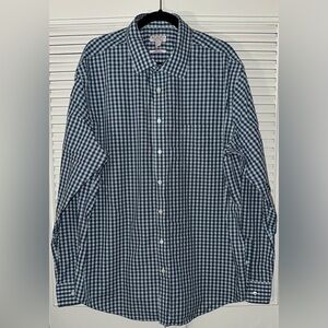Merona Men’s‎ The Ultimate Shirt Non-Iron Plaid Button Up Shirt Size XXL